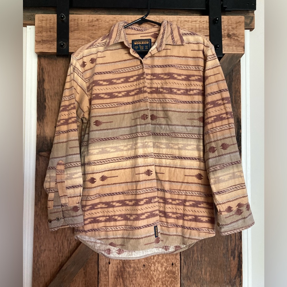 Vintage women’s small Woolrich Aztec flannel shirt